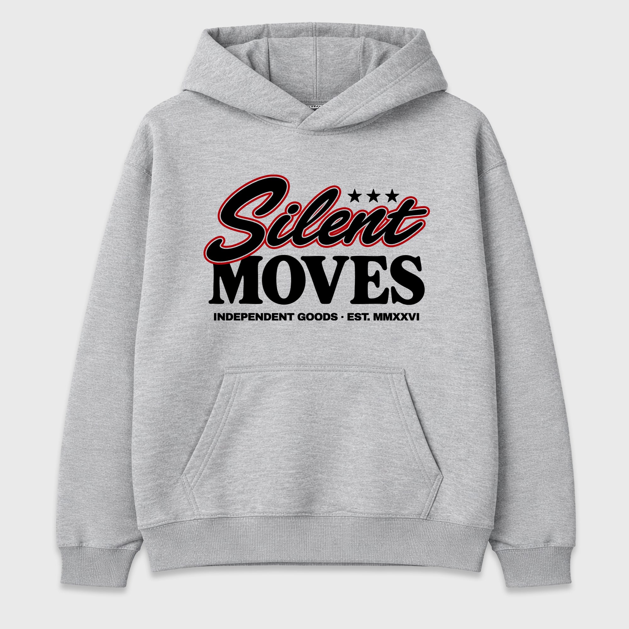 Silent Moves Graphic T-Shirt featuring original streetwear artwork designed to match the Air Jordan 9 True Red. Heather Grey 2 Graphic Tee.