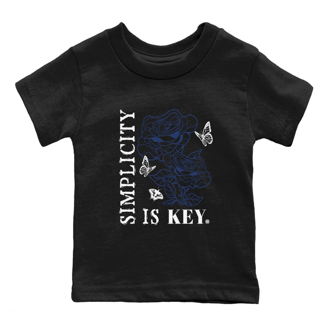 1s Midnight Navy shirts to match jordans Simplicity Is Key sneaker match tees Air Jordan 1 Midnight Navy match shoes to clothes SNRT Sneaker Tees Youth Baby Black 2 tee