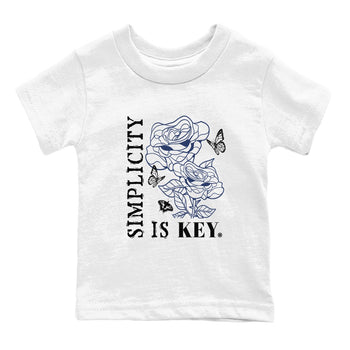 1s Midnight Navy shirts to match jordans Simplicity Is Key sneaker match tees Air Jordan 1 Midnight Navy match shoes to clothes SNRT Sneaker Tees Youth Baby White 2 tee