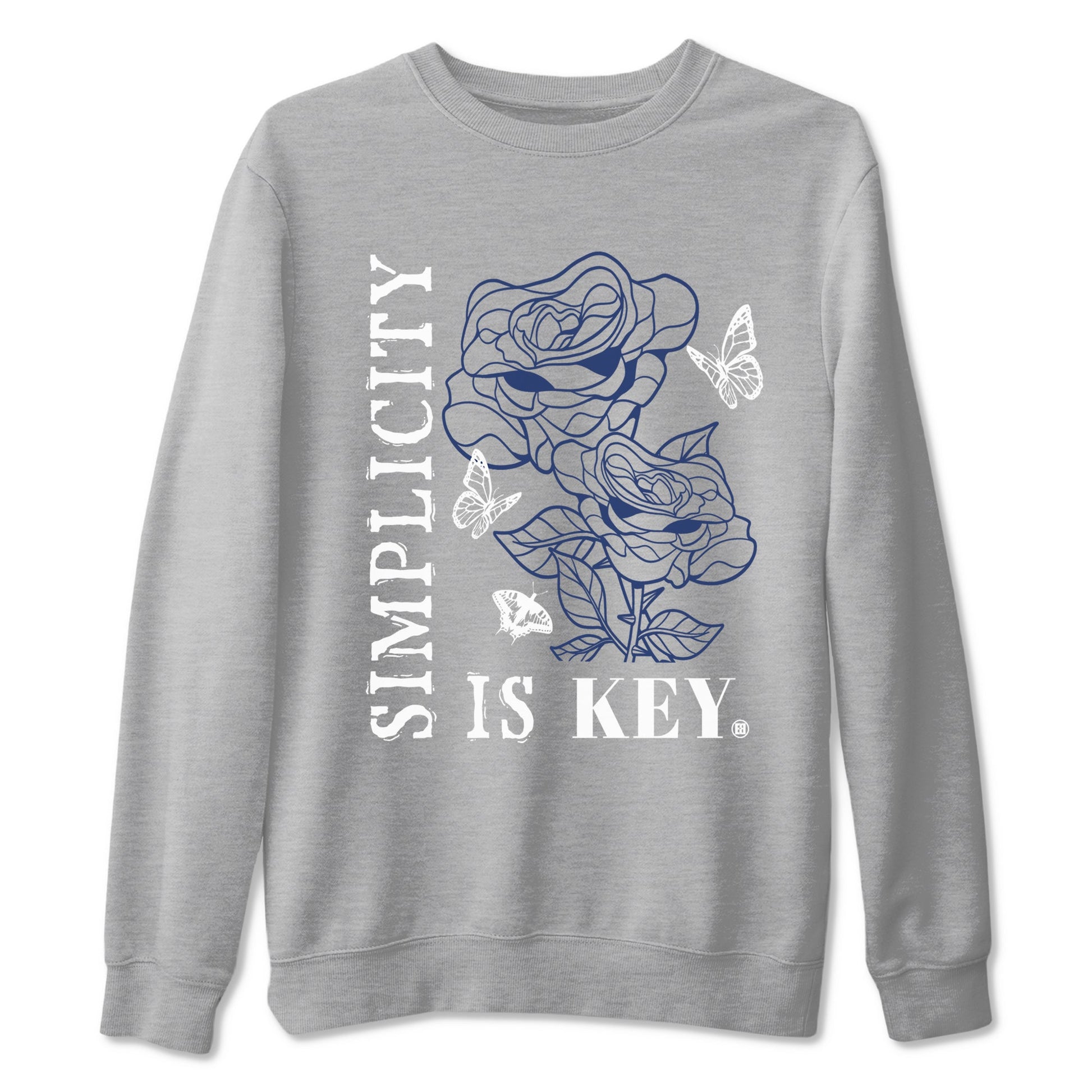1s Midnight Navy shirts to match jordans Simplicity Is Key sneaker match tees Air Jordan 1 Midnight Navy match shoes to clothes SNRT Sneaker Tees unisex cotton Heather Grey 2 shirts