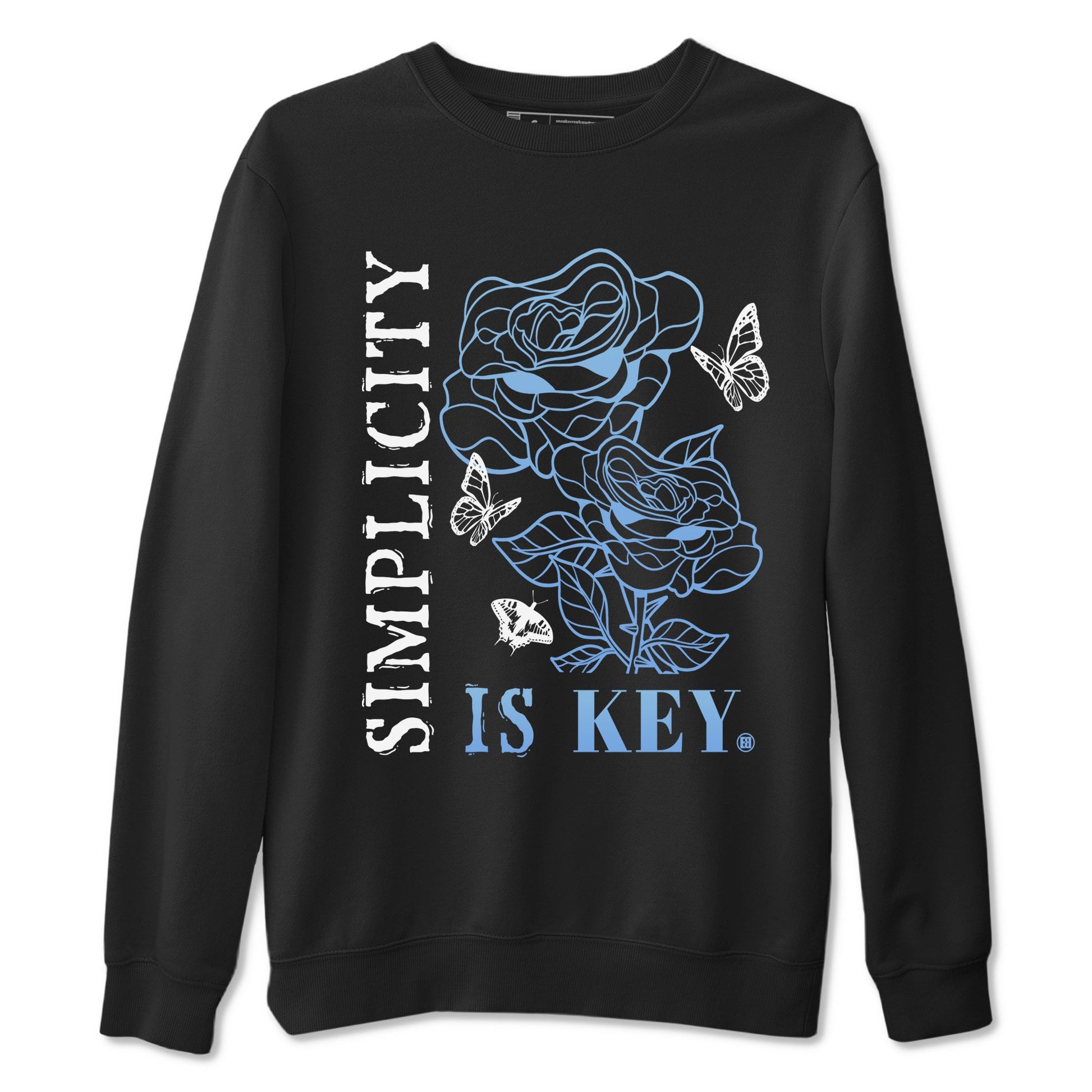 11s Legend Blue shirts to match jordans Simplicity Is Key sneaker match tees Air Jordan 11 Retro Legend Blue match shoes to clothes SNRT Sneaker Tees unisex cotton Black 2 shirts