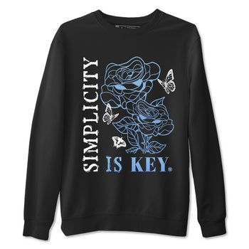 11s Legend Blue shirts to match jordans Simplicity Is Key sneaker match tees Air Jordan 11 Retro Legend Blue match shoes to clothes SNRT Sneaker Tees unisex cotton Black 2 shirts