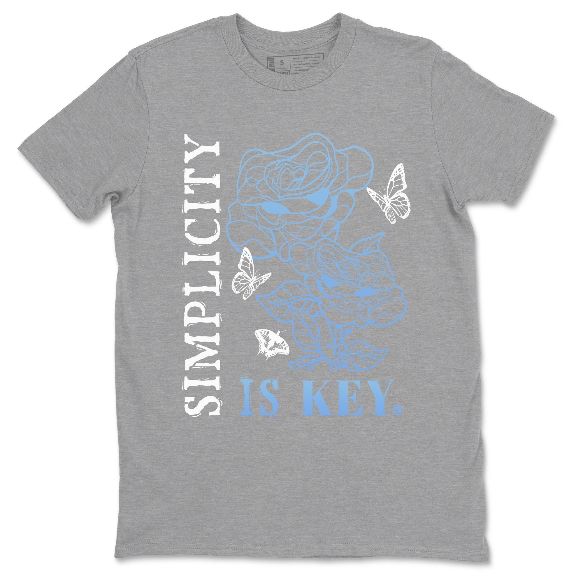 11s Legend Blue shirts to match jordans Simplicity Is Key sneaker match tees Air Jordan 11 Retro Legend Blue match shoes to clothes SNRT Sneaker Tees unisex cotton Heather Grey 2 shirts