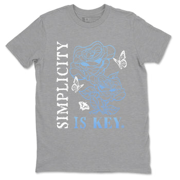 11s Legend Blue shirts to match jordans Simplicity Is Key sneaker match tees Air Jordan 11 Retro Legend Blue match shoes to clothes SNRT Sneaker Tees unisex cotton Heather Grey 2 shirts
