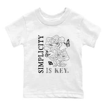 12s Black Wolf Grey shirts to match jordans Simplicity Is Key sneaker match tees 12s Baron SNRT Sneaker Release Tees Youth Baby White 2 crew neck shirts