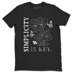 12s Black Wolf Grey shirts to match jordans Simplicity Is Key sneaker match tees 12s Baron SNRT Sneaker Release Tees unisex cotton Black 2 crew neck shirts