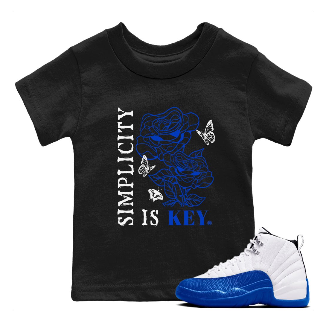 Air Jordan 12 Blueberry Shirts To Match Jordans Simplicity Is Key sneaker match tees Air Jordan 12 Blueberry Tee SNRT Sneaker Release Tees Youth Baby Black 1 crew neck shirts
