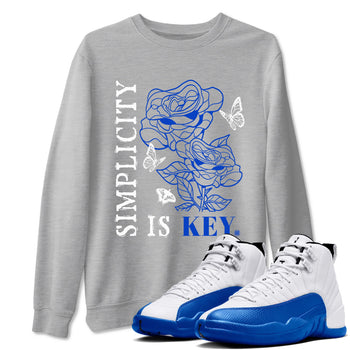 Air Jordan 12 Blueberry Shirts To Match Jordans Simplicity Is Key sneaker match tees Air Jordan 12 Blueberry Tee SNRT Sneaker Release Tees unisex cotton Heather Grey 1 crew neck shirts