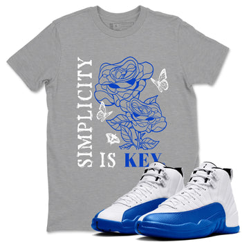 Air Jordan 12 Blueberry Shirts To Match Jordans Simplicity Is Key sneaker match tees Air Jordan 12 Blueberry Tee SNRT Sneaker Release Tees unisex cotton Heather Grey 1 crew neck shirts