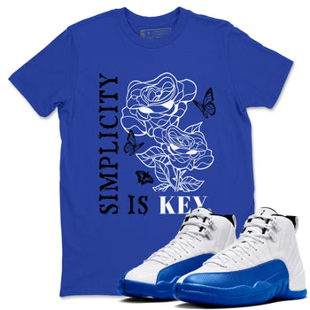 Air Jordan 12 Blueberry Shirts To Match Jordans Simplicity Is Key sneaker match tees Air Jordan 12 Blueberry Tee SNRT Sneaker Release Tees unisex cotton Royal Blue 1 crew neck shirts