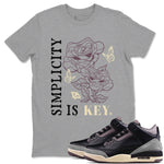 3s A Ma Maniere x Black Shirts To Match Jordans Simplicity Is Key sneaker match tees Air Jordan 3 A Ma Maniere x Black And Flat Pewter T-Shirt SNRT Sneake Sneaker Release Tees unisex cotton Heather Grey 1 crew neck shirts