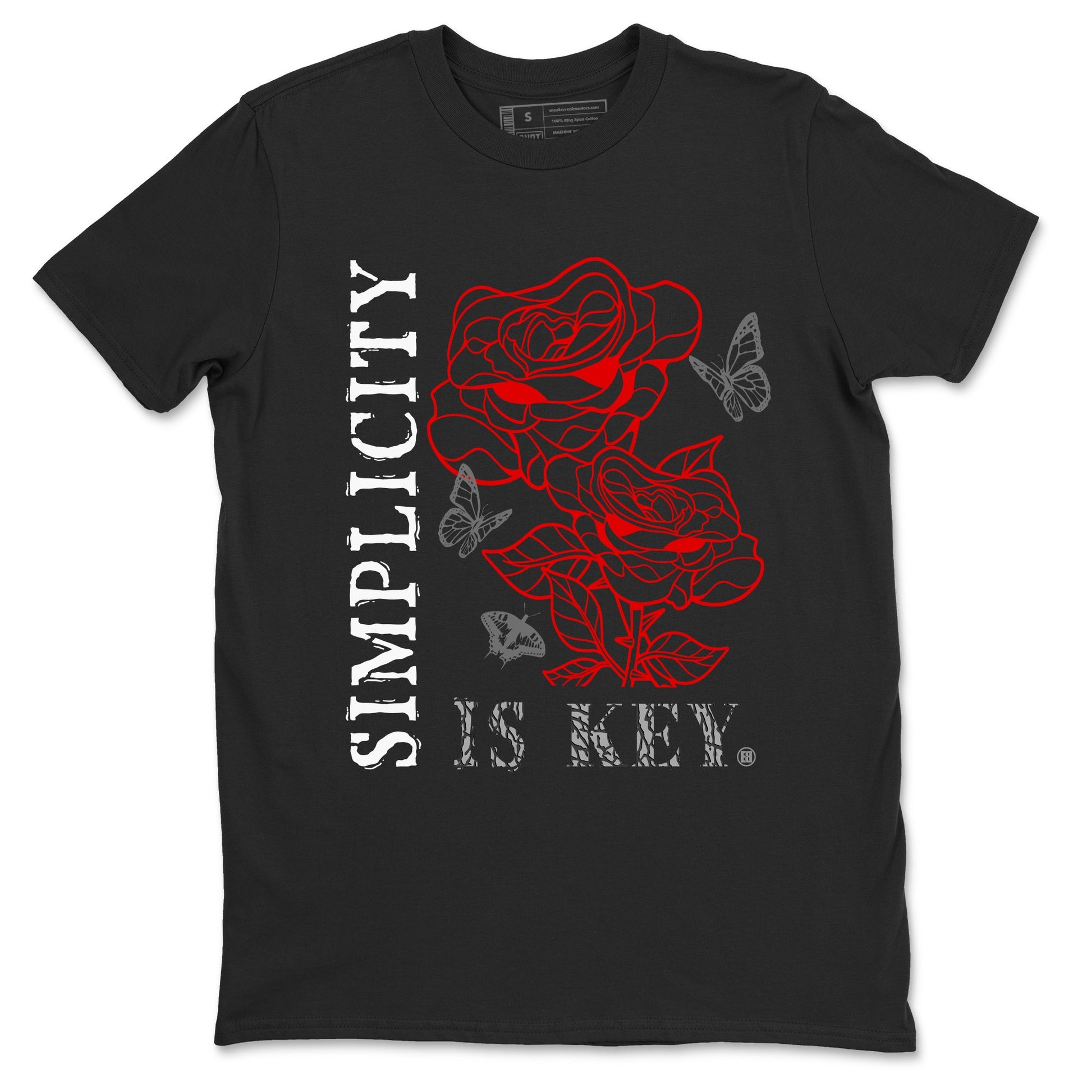 3s Black Cement shirts to match jordans Simplicity Is Key sneaker match tees Air Jordan 3 Retro OG Black Cement match shoes to clothes SNRT Sneaker Tees unisex cotton Black 2 shirts