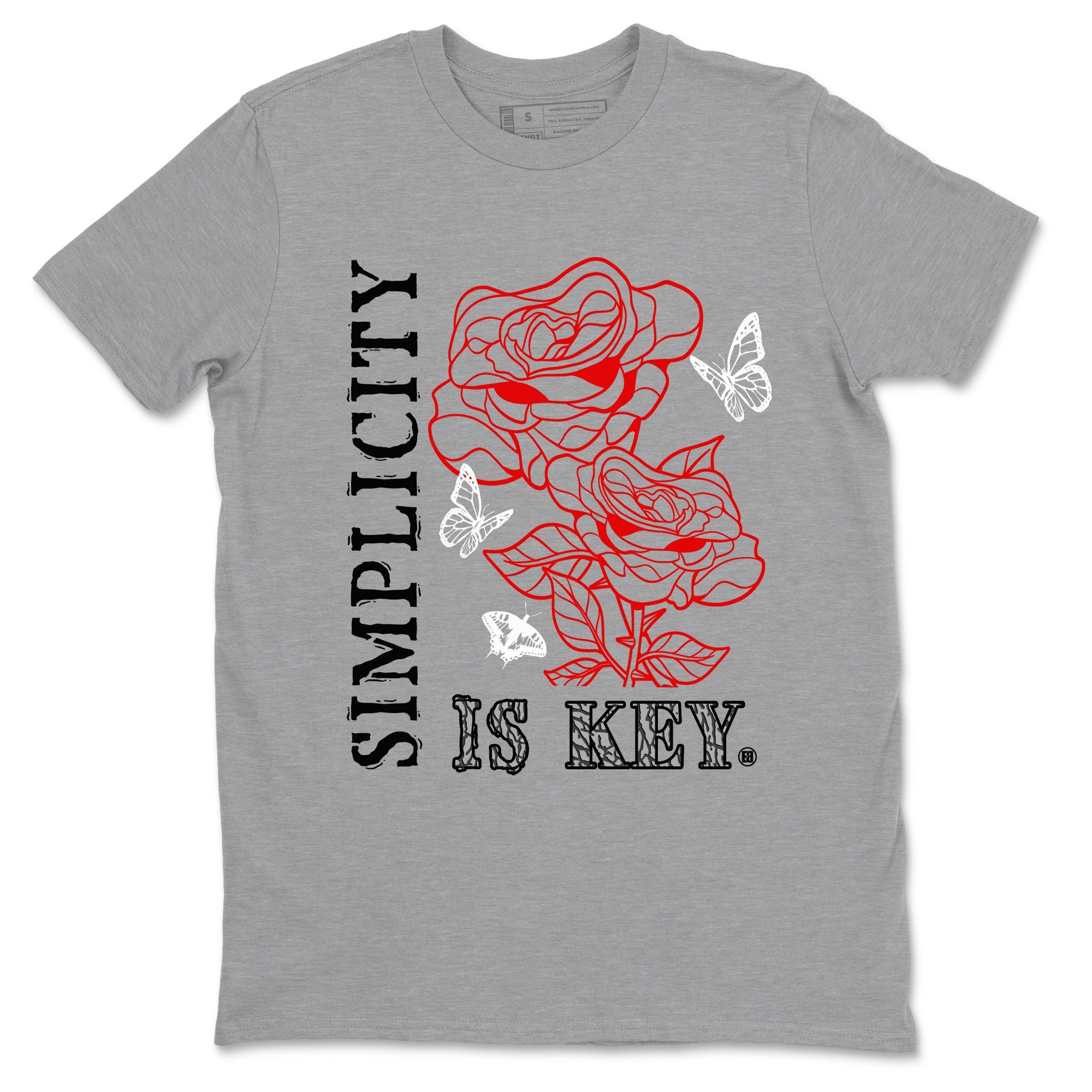 3s Black Cement shirts to match jordans Simplicity Is Key sneaker match tees Air Jordan 3 Retro OG Black Cement match shoes to clothes SNRT Sneaker Tees unisex cotton Heather Grey 2 shirts
