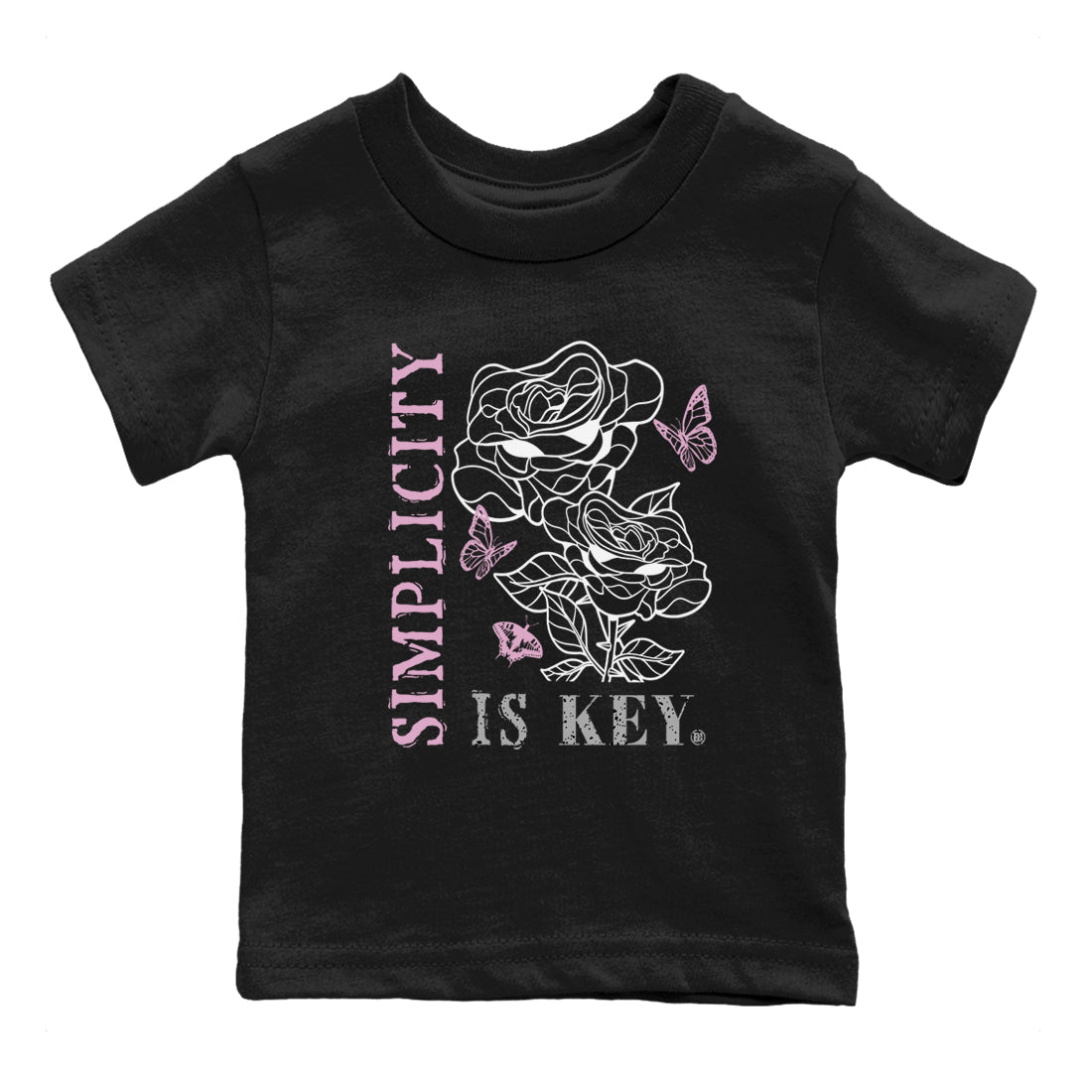 4s Orchid shirts to match jordans Simplicity Is Key sneaker match tees Air Jordan 4 Orchid match shoes to clothes SNRT Sneaker Tees Youth Baby Black 2 tee