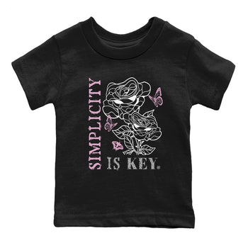 4s Orchid shirts to match jordans Simplicity Is Key sneaker match tees Air Jordan 4 Orchid match shoes to clothes SNRT Sneaker Tees Youth Baby Black 2 tee