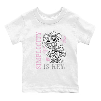 4s Orchid shirts to match jordans Simplicity Is Key sneaker match tees Air Jordan 4 Orchid match shoes to clothes SNRT Sneaker Tees Youth Baby White 2 tee