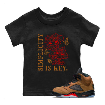 5s Archaeo Brown shirts to match jordans Simplicity Is Key sneaker match tees Air Jordan 5 Archaeo Brown match shoes to clothes SNRT Sneaker Tees Youth Baby Black 1 tee