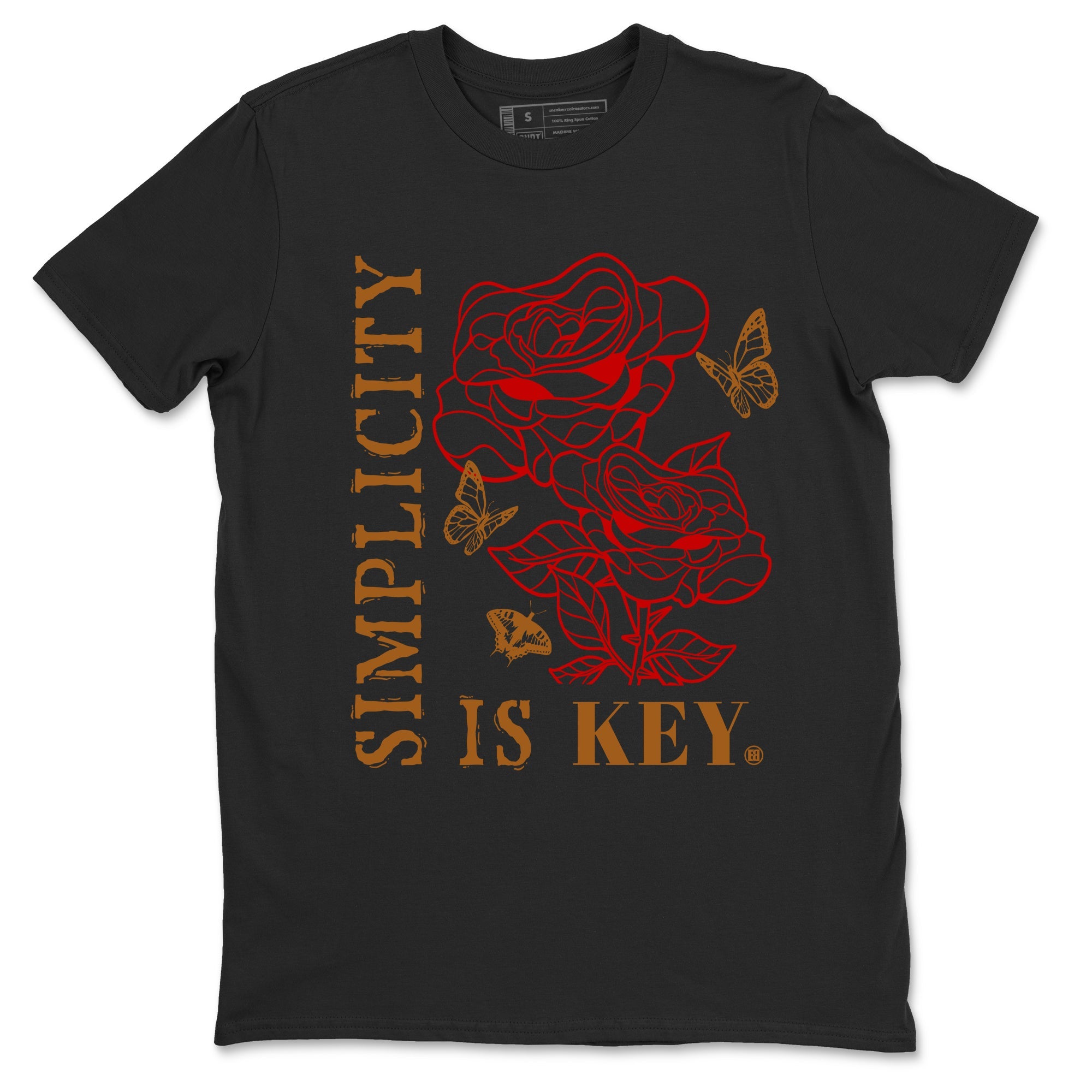 5s Archaeo Brown shirts to match jordans Simplicity Is Key sneaker match tees Air Jordan 5 Archaeo Brown match shoes to clothes SNRT Sneaker Tees unisex cotton Black 2 shirts