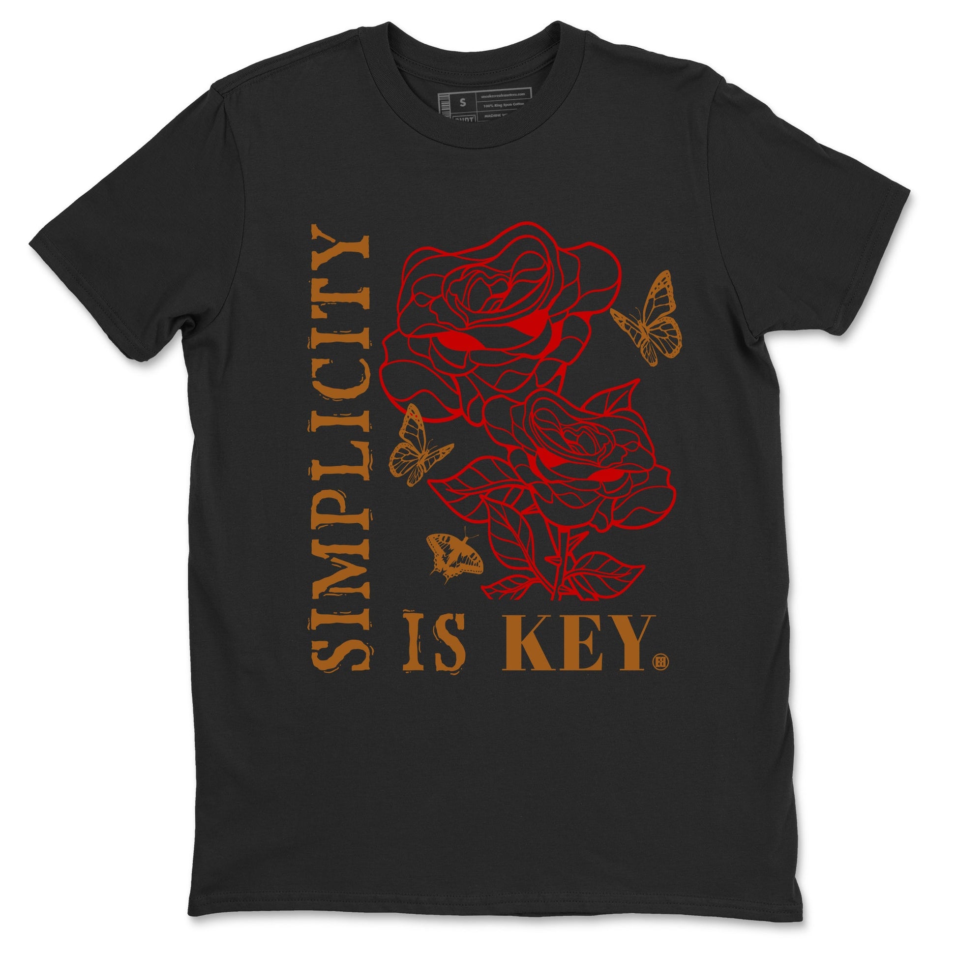 5s Archaeo Brown shirts to match jordans Simplicity Is Key sneaker match tees Air Jordan 5 Archaeo Brown match shoes to clothes SNRT Sneaker Tees unisex cotton Black 2 shirts