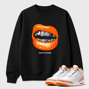 Sneaker match tees – Sneaker Tees To Match Air Jordan 3 Orange Citrus Shoes – Sinner or Saint Tee Black 1