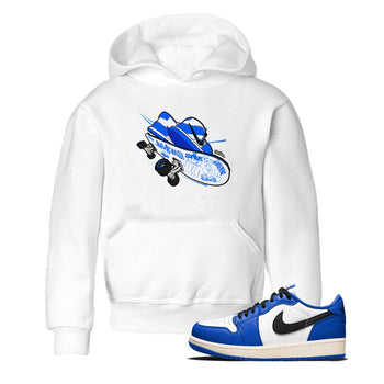 AJ1 Game Royal shirt to match jordans Skateboard sneaker tees Air Jordan 1 Game Royal SNRT sneaker release tees baby toddler White 1 cotton Shirt