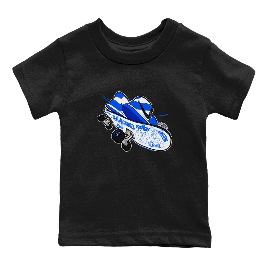 AJ1 Game Royal shirt to match jordans Skateboard sneaker tees Air Jordan 1 Game Royal SNRT sneaker release tees baby toddler Black 2 cotton Shirt