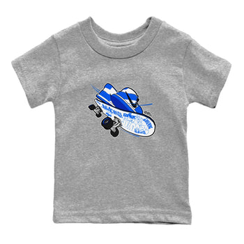 AJ1 Game Royal shirt to match jordans Skateboard sneaker tees Air Jordan 1 Game Royal SNRT sneaker release tees baby toddler Heather Grey 2 cotton Shirt