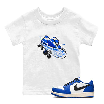 AJ1 Game Royal shirt to match jordans Skateboard sneaker tees Air Jordan 1 Game Royal SNRT sneaker release tees baby toddler White 1 cotton Shirt