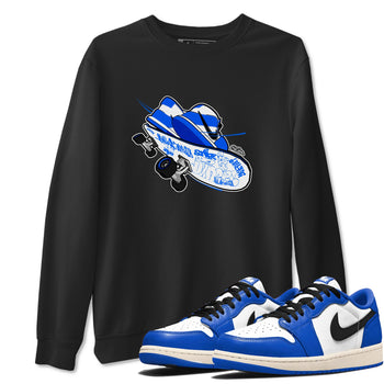 AJ1 Game Royal shirt to match jordans Skateboard sneaker tees Air Jordan 1 Game Royal SNRT Sneaker Release Tees unisex cotton Black 1 crew neck shirt