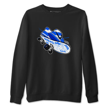 AJ1 Game Royal shirt to match jordans Skateboard sneaker tees Air Jordan 1 Game Royal SNRT Sneaker Release Tees unisex cotton Black 2 crew neck shirt
