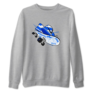 AJ1 Game Royal shirt to match jordans Skateboard sneaker tees Air Jordan 1 Game Royal SNRT Sneaker Release Tees unisex cotton Heather Grey 2 crew neck shirt