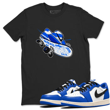AJ1 Game Royal shirt to match jordans Skateboard sneaker tees Air Jordan 1 Game Royal SNRT Sneaker Release Tees unisex cotton Black 1 crew neck shirt