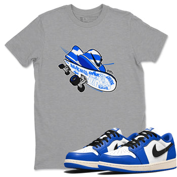 AJ1 Game Royal shirt to match jordans Skateboard sneaker tees Air Jordan 1 Game Royal SNRT Sneaker Release Tees unisex cotton Heather Grey 1 crew neck shirt