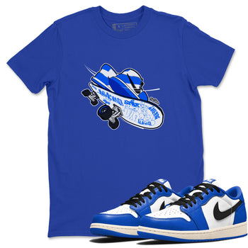 AJ1 Game Royal shirt to match jordans Skateboard sneaker tees Air Jordan 1 Game Royal SNRT Sneaker Release Tees unisex cotton Royal Blue 1 crew neck shirt