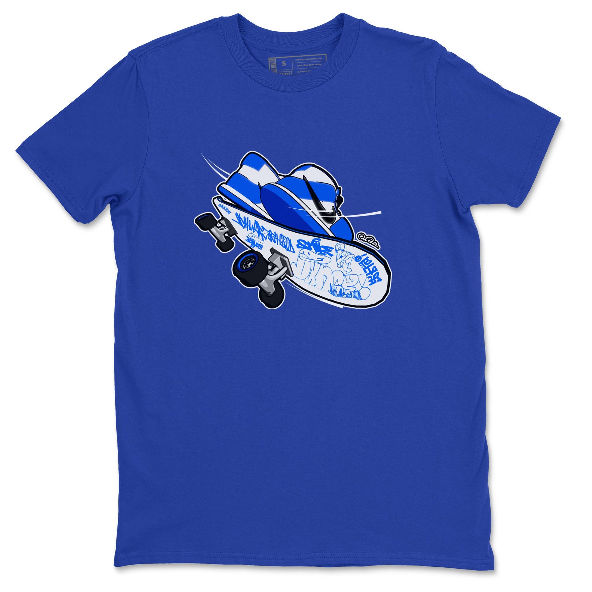 AJ1 Game Royal shirt to match jordans Skateboard sneaker tees Air Jordan 1 Game Royal SNRT Sneaker Release Tees unisex cotton Royal Blue 2 crew neck shirt