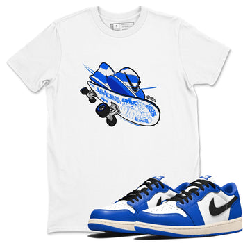 AJ1 Game Royal shirt to match jordans Skateboard sneaker tees Air Jordan 1 Game Royal SNRT Sneaker Release Tees unisex cotton White 1 crew neck shirt