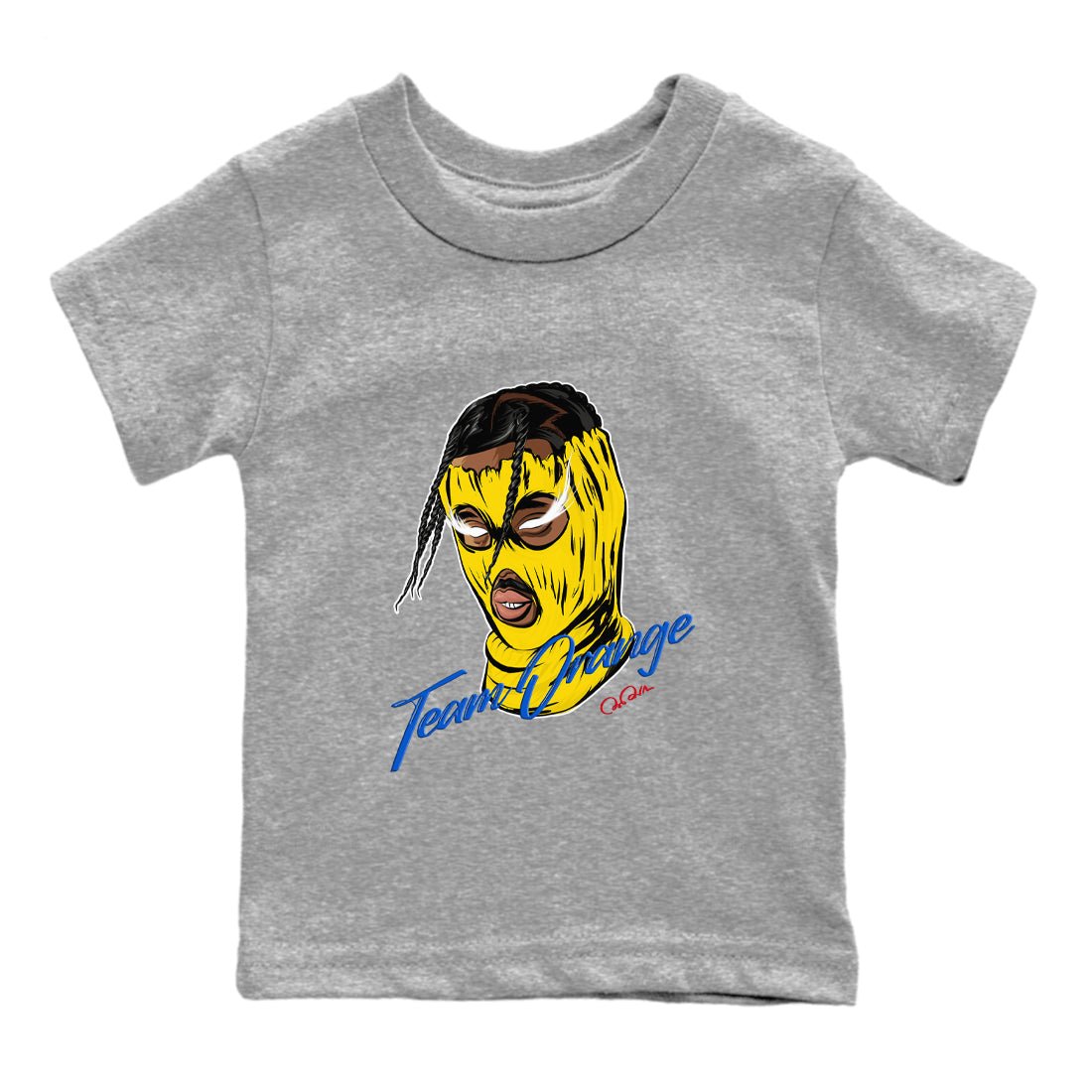 1s Travis Scott Canary shirt to match jordans Ski Mask Gang sneaker tees Air Jordan 1 Travis Scott Canary SNRT sneaker release tees baby toddler Heather Grey 2 cotton Shirt