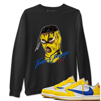 1s Travis Scott Canary shirt to match jordans Ski Mask Gang sneaker tees Air Jordan 1 Travis Scott Canary SNRT Sneaker Release Tees unisex cotton Black 1 crew neck shirt
