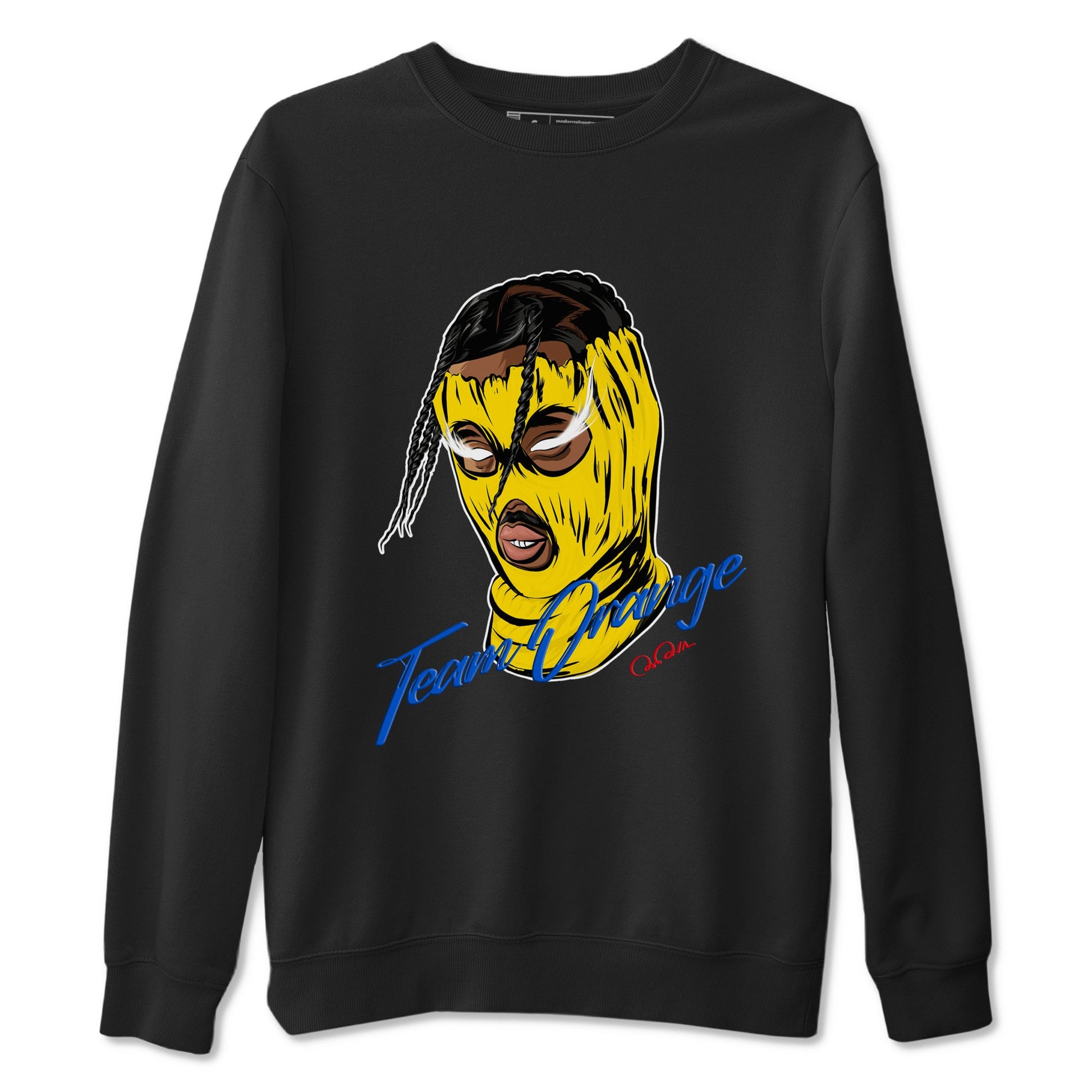 1s Travis Scott Canary shirt to match jordans Ski Mask Gang sneaker tees Air Jordan 1 Travis Scott Canary SNRT Sneaker Release Tees unisex cotton Black 2 crew neck shirt