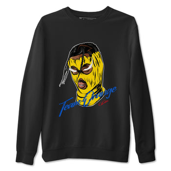 1s Travis Scott Canary shirt to match jordans Ski Mask Gang sneaker tees Air Jordan 1 Travis Scott Canary SNRT Sneaker Release Tees unisex cotton Black 2 crew neck shirt