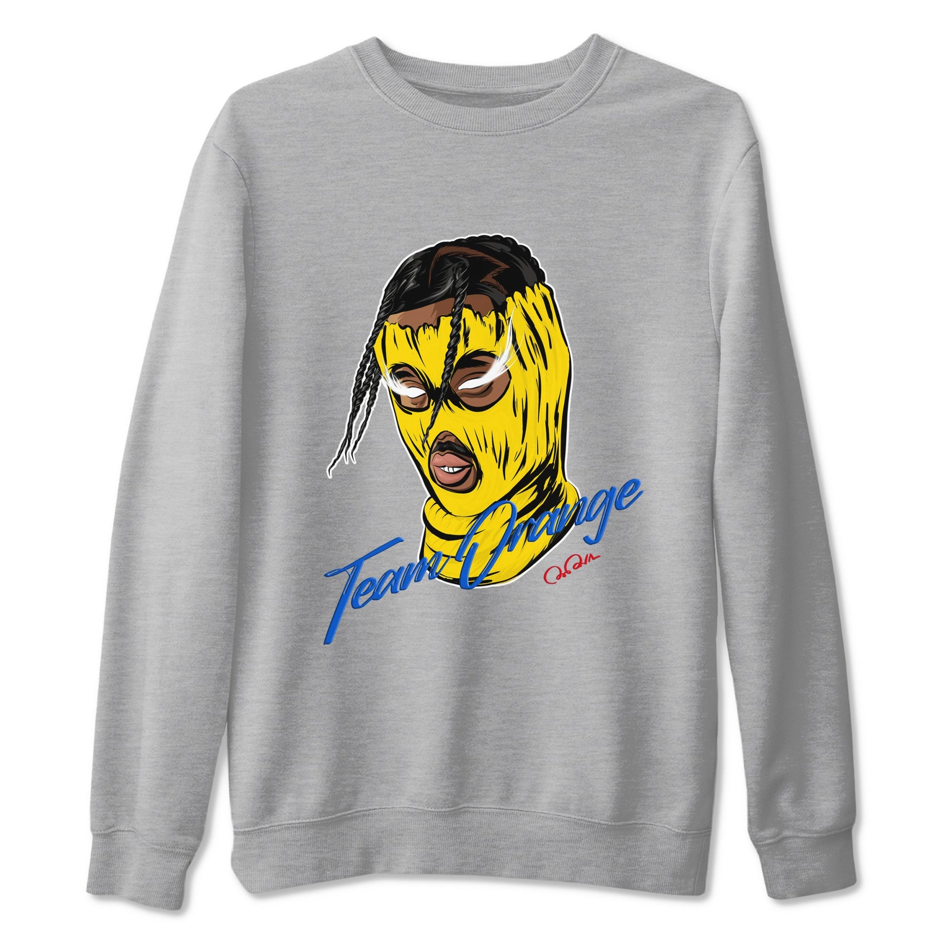 1s Travis Scott Canary shirt to match jordans Ski Mask Gang sneaker tees Air Jordan 1 Travis Scott Canary SNRT Sneaker Release Tees unisex cotton Heather Grey 2 crew neck shirt