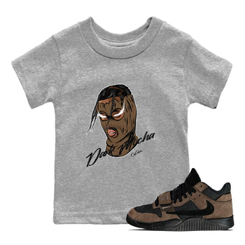 Jordan Jumpman Jack TR Travis Scott Dark Mocha shirts to match jordans Ski Mask Gang sneaker match tees Jordan Jumpman Jack Travis Scott Dark Mocha match shoes to clothes SNRT Sneaker Tees Youth Baby Heather Grey 1 tee