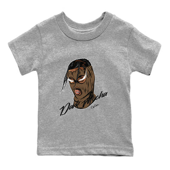 Jordan Jumpman Jack TR Travis Scott Dark Mocha shirts to match jordans Ski Mask Gang sneaker match tees Jordan Jumpman Jack Travis Scott Dark Mocha match shoes to clothes SNRT Sneaker Tees Youth Baby Heather Grey 2 tee