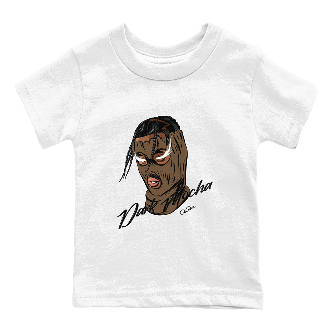 Jordan Jumpman Jack TR Travis Scott Dark Mocha shirts to match jordans Ski Mask Gang sneaker match tees Jordan Jumpman Jack Travis Scott Dark Mocha match shoes to clothes SNRT Sneaker Tees Youth Baby White 2 tee