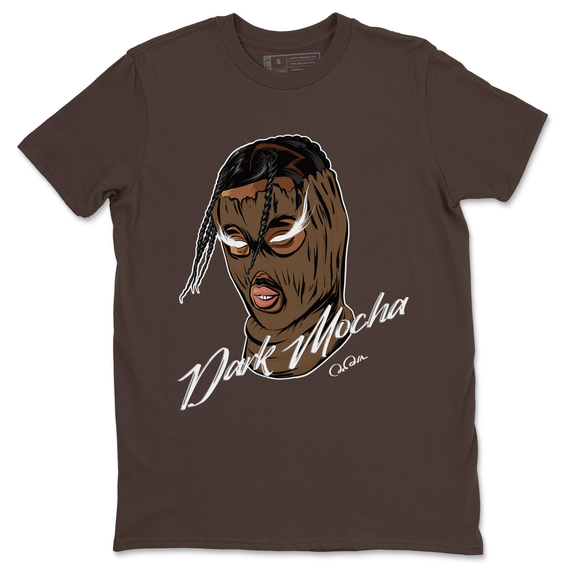 Jordan Jumpman Jack TR Travis Scott Dark Mocha shirts to match jordans Ski Mask Gang sneaker match tees Jordan Jumpman Jack Travis Scott Dark Mocha match shoes to clothes SNRT Sneaker Tees unisex cotton Dark Chocolate 2 shirts