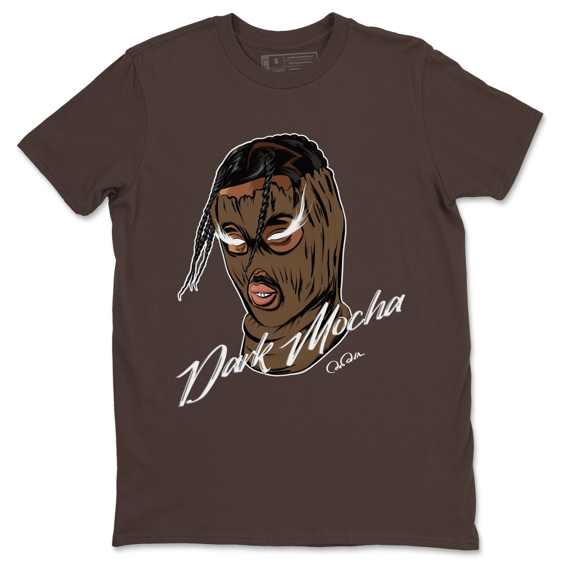 Jordan Jumpman Jack TR Travis Scott Dark Mocha shirts to match jordans Ski Mask Gang sneaker match tees Jordan Jumpman Jack Travis Scott Dark Mocha match shoes to clothes SNRT Sneaker Tees unisex cotton Dark Chocolate 2 shirts