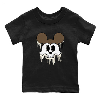 AJ1 Mocha shirts to match jordans Skull Mouse sneaker match tees Air Jordan 1 Mocha SNRT Sneaker Tees streetwear brand Baby and Youth Black 2 cotton tee
