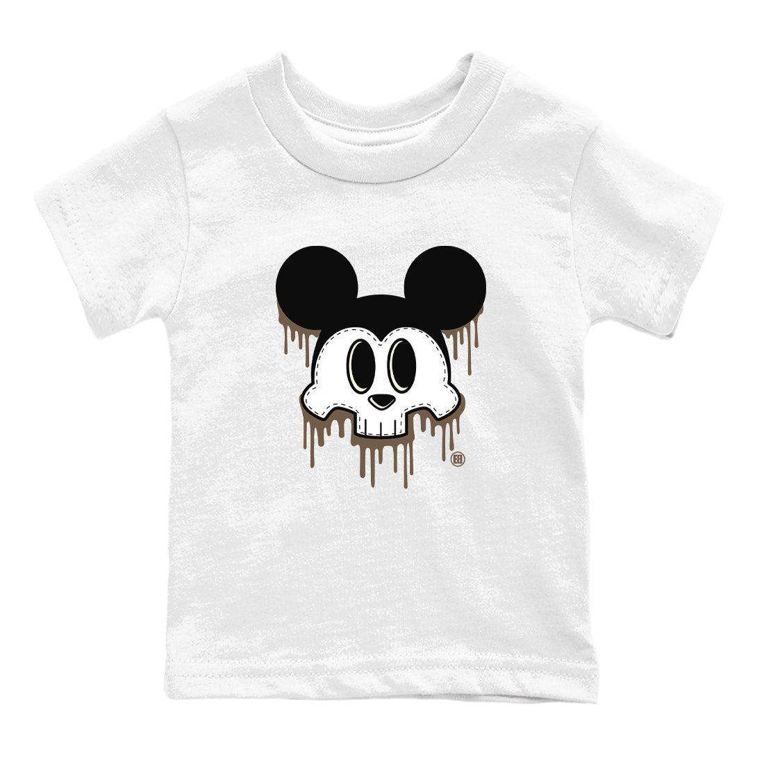 AJ1 Mocha shirts to match jordans Skull Mouse sneaker match tees Air Jordan 1 Mocha SNRT Sneaker Tees streetwear brand Baby and Youth White 2 cotton tee
