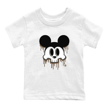 AJ1 Mocha shirts to match jordans Skull Mouse sneaker match tees Air Jordan 1 Mocha SNRT Sneaker Tees streetwear brand Baby and Youth White 2 cotton tee