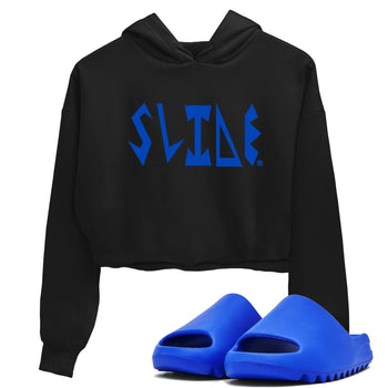 Yeezy Slide Azure shirts to match jordans Slide Letters sneaker match tees Yeezy Slide Azure SNRT Sneaker Tees streetwear brand Black 1 crop tee